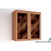 Armário Aéreo p/ Cozinha Requinte c/ 2 Portas de Vidro Reflecta 80cm Nature - Henn - 1