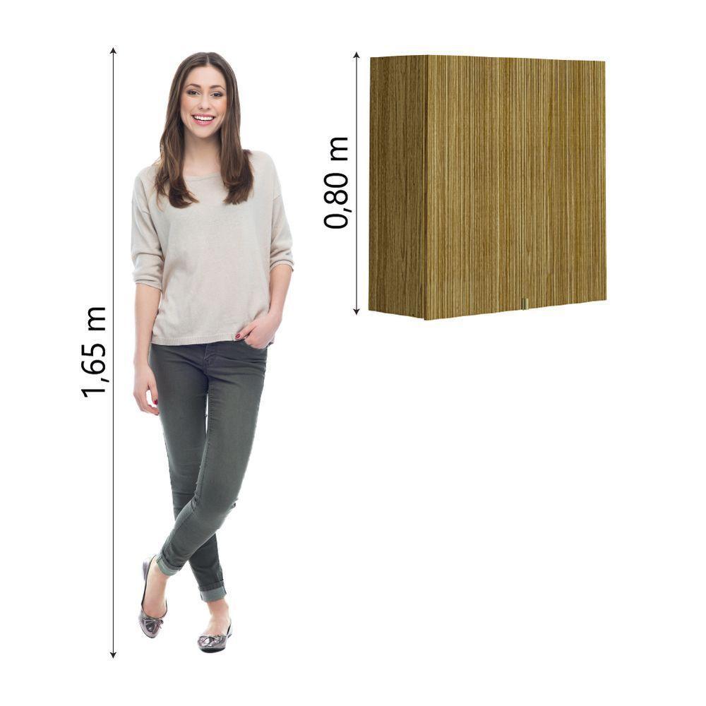 Armário De Cozinha Aéreo 2 Portas Articuladas 0,80m Módulo Suspenso Madeirado Kits Paraná Madeirado - 2