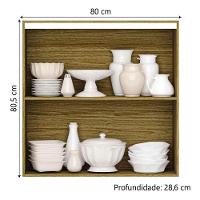 Armário De Cozinha Aéreo 2 Portas Articuladas 0,80m Módulo Suspenso Madeirado Kits Paraná Madeirado - 4