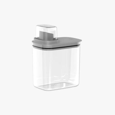 Dispenser de Sabão 1,5L Flow para Lavanderia Chumbo Transparente Ou