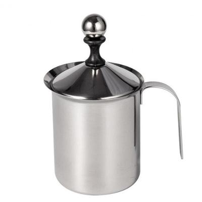 Espumador De Leite Cremeira Manual Inox 400 Ml - Mimo Style