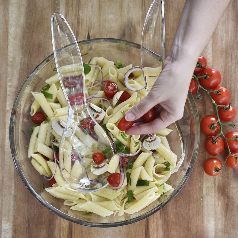 Conjunto De Saladeira + 2 Talheres Em Acrílico Transparente Kenya - 4