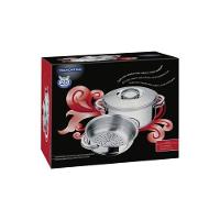 Cuscuzeira Tramontina Solar Em Aço Inox Fundo Triplo Com Alças 2 Peças 16 Cm - 3