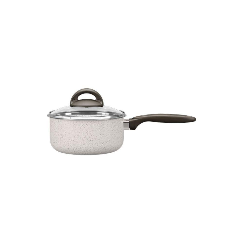 Panela Com Tampa 16 Cm Revestimento Cerâmico Antiaderente Mineral Resist Cor Vanilla Ceramic Life - 1