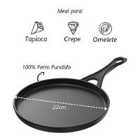 Tapioqueira Com Cabo De Ferro Fundido Panqueca Crepe 22cm - 2