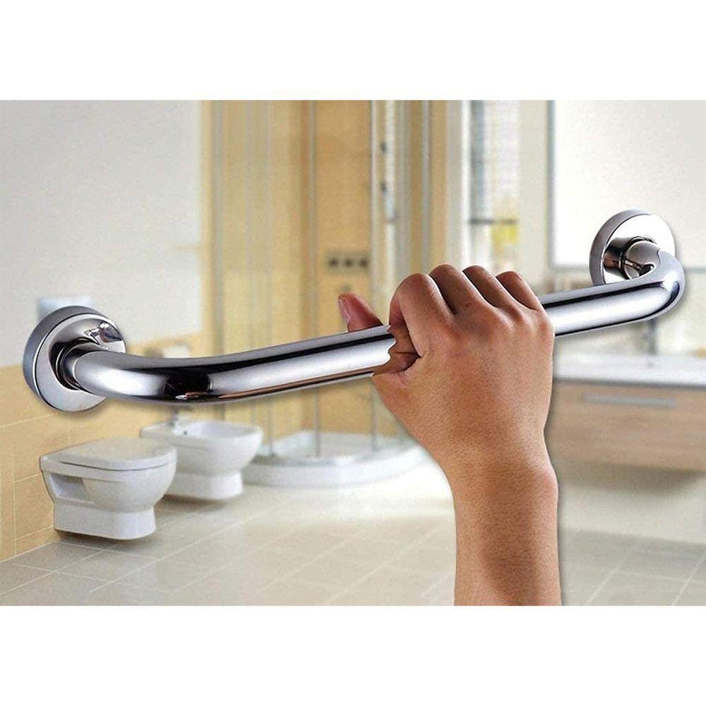 Barra Alça Apoio 30cm Inox Suporte Gestante Idoso Criança Pcd Cadeirante Banheiro Box Escada - 5