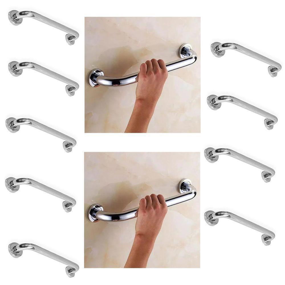 Alça De Apoio 30cm Acessibilidade Kit 10 Uni Cadeirante Barra Suporte Anti Queda - 1