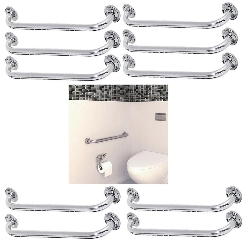 Alça De Apoio 60cm Barra Kit 10 Uni Acessivel Corrimao Suporte Resistente - 1