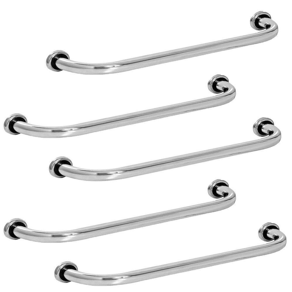 Barra Alça Apoio Kit 5 Uni Aço Inox Idoso Gestante Pcd Cadeirante Deficientes Suporte Anti Queda - 7