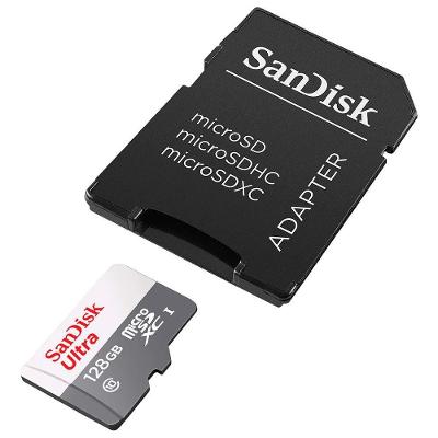 Cartão De Memória 128gb Com Adaptador, Sandisk Micro Sd - Sdsqunr-128g-gn3ma