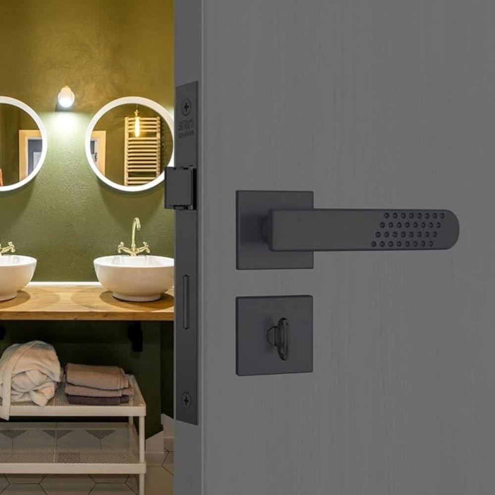 Fechadura Rq1 Preto Fosco - Stam 823-21 Banheiro - 2