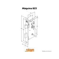 Fechadura Rq1 Preto Fosco - Stam 823-21 Banheiro - 3
