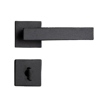 Fechadura Para Banheiro Preta Zm Concept Com Roseta Quadrada Rq1 408-40cb Ep - Pado
