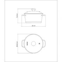 Caçarola Funda Allegra Em Aço Inox Com Fundo Triplo E Tampa De Vidro 18 Cm 2,2 L - 8