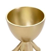 Vaso Decorativo Bob Robert Sentado Em Poliresina Dourado 14,5 Cm M02 - D'rossi - 3