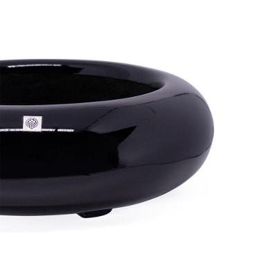 Vaso Bacia Decorativo Redondo Em Fibra Para Planta Preto P 8 Cm B02 - D'rossi