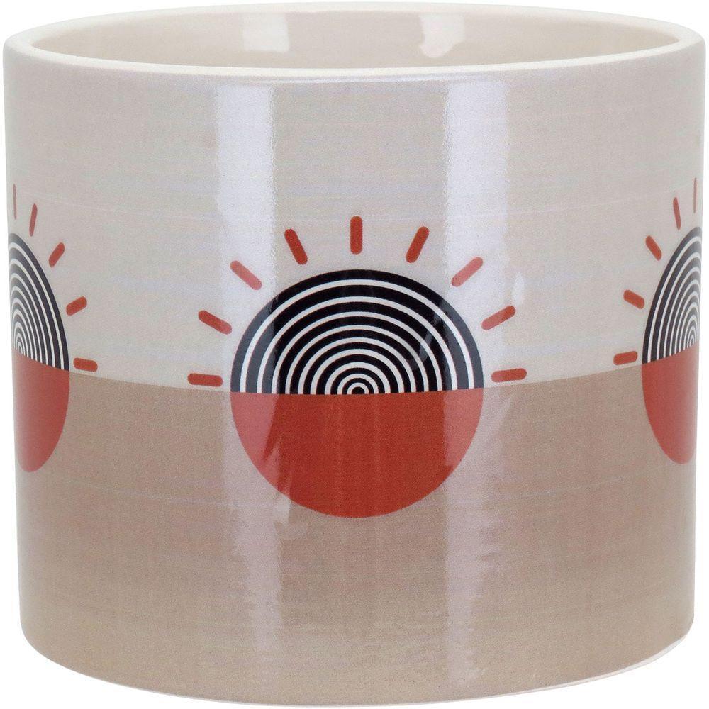 Cachepô Cerâmica 11x13x13cm Cinza - 1