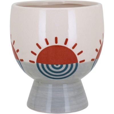 Cachepô Cerâmica 15x13x13cm Bege