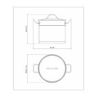 Caldeirão Professional Tramontina Em Aço Inox Fundo Triplo Com Tampa E Alças 20 Cm 5,7 L - 6