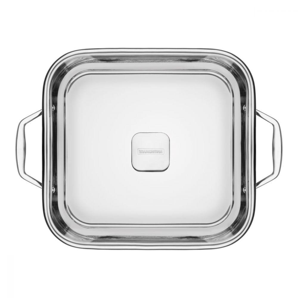 Caçarola Tramontina Grano Quadrada em Aço Inox 7,3 Litros - 5