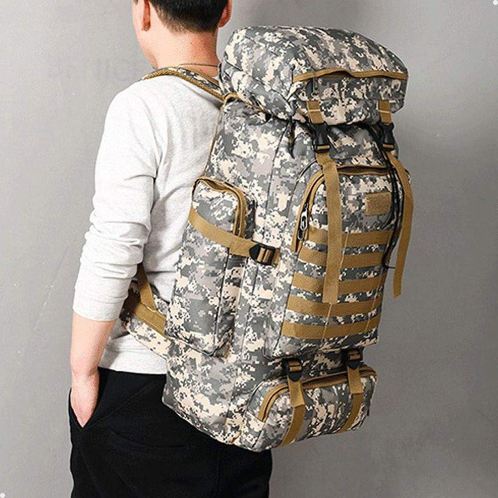 Mochila Tática Lorben Camuflada Militar Trilha Camping Trekking Aventura 80 Litros - 4
