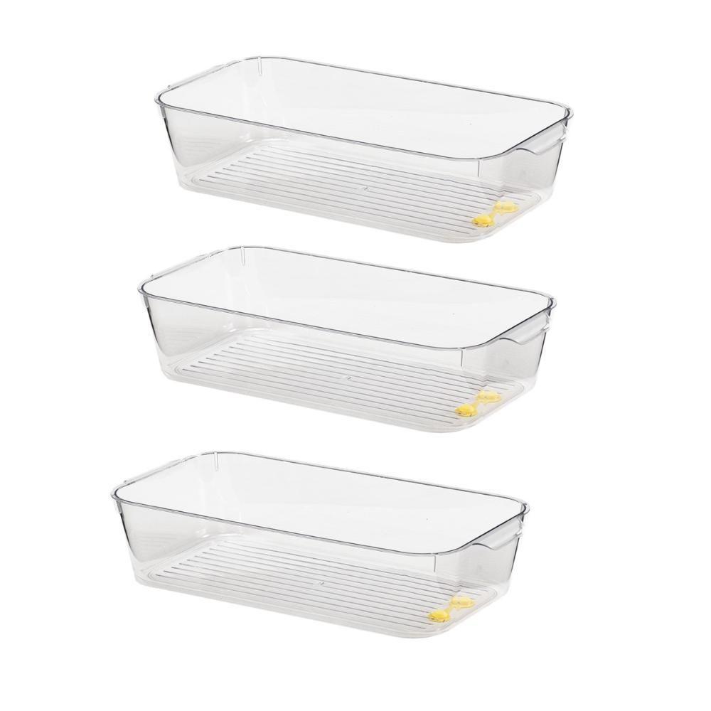 Kit 3 Suportes Para Geladeira 30x16cm Acrílico Com Alça - 1