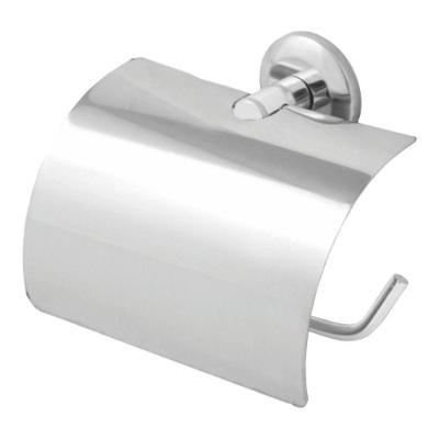 Suporte Papeleira Para Papel Higiênico com Tampa em Aço Inox