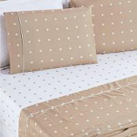 Jogo De Lençol Queen Petit Poa 200 Fios 4 Peças Cor Poa Caqui - 2