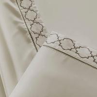 Jogo De Lençol Helena Queen 4 Peças Micropercal 400 Fios Ponto Palito Macio - Cáqui - 3