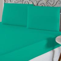 Jogo De Lençol King Malha 100% Algodão 3 Peças Cor Jade - 1