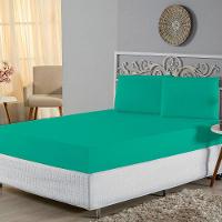 Jogo De Lençol King Malha 100% Algodão 3 Peças Cor Jade - 2