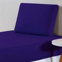 Jogo De Lençol Solteiro Malha 100% Algodão 2 Peças Cor Roxo - 2