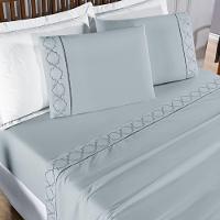 Jogo De Lençol Helena Queen 4 Peças Micropercal 400 Fios Ponto Palito Macio - Cinza - 1