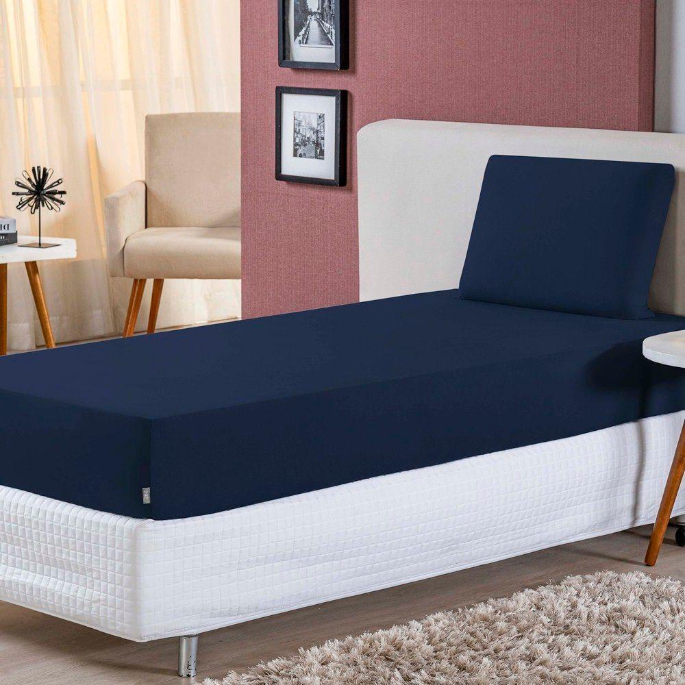 Jogo De Lençol Solteiro Malha 100% Algodão 2 Peças Cor Laranja - 2