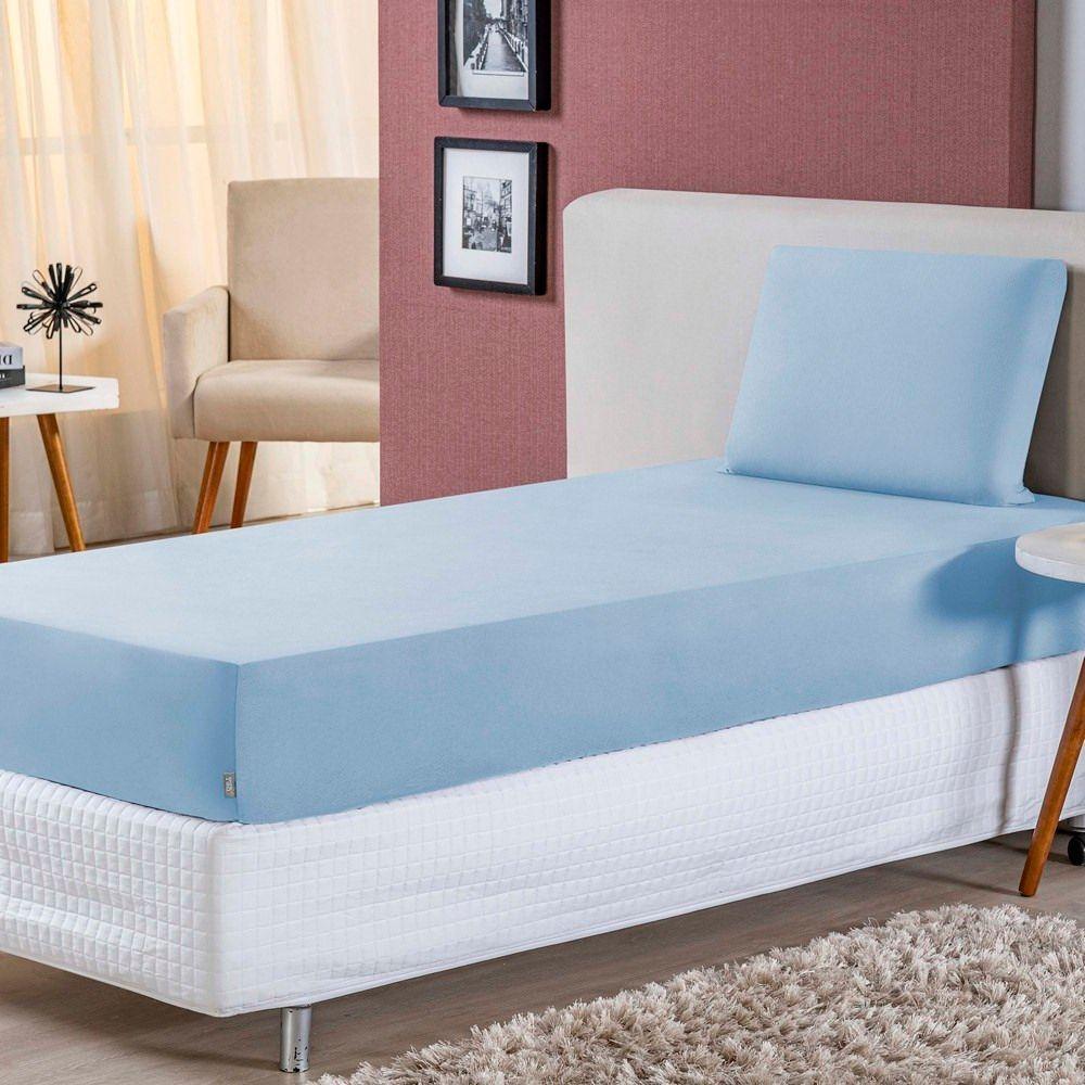 Jogo De Lençol Solteiro Malha 100% Algodão 2 Peças Cor Laranja - 9