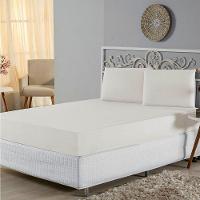 Jogo De Lençol Queen Malha 100% Algodão 3 Peças Cor Palha - 2