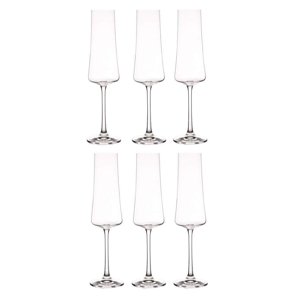 6 Taças Para Champanhe Xtra Em Cristal 210ml Bohemia - 1