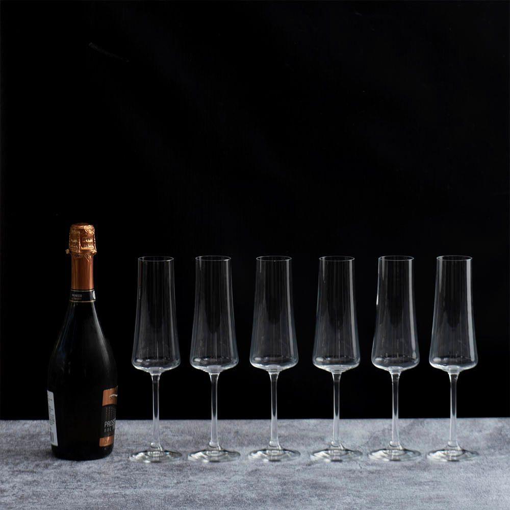 6 Taças Para Champanhe Xtra Em Cristal 210ml Bohemia - 4