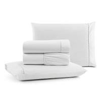 Jogo De Lençol Queen Mirante 100% Algodão 4 Peças - Branco - 1