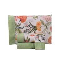 Jogo De Lençol Naturale Estampado King 4 Peças Ponto Palito Percal 180 Fios - Verde Floral - 3