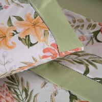 Jogo De Lençol Naturale Estampado King 4 Peças Ponto Palito Percal 180 Fios - Verde Floral