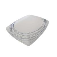 Travessa Rasa Retangular Porcelana Italiana Jantar Bugatti - 1