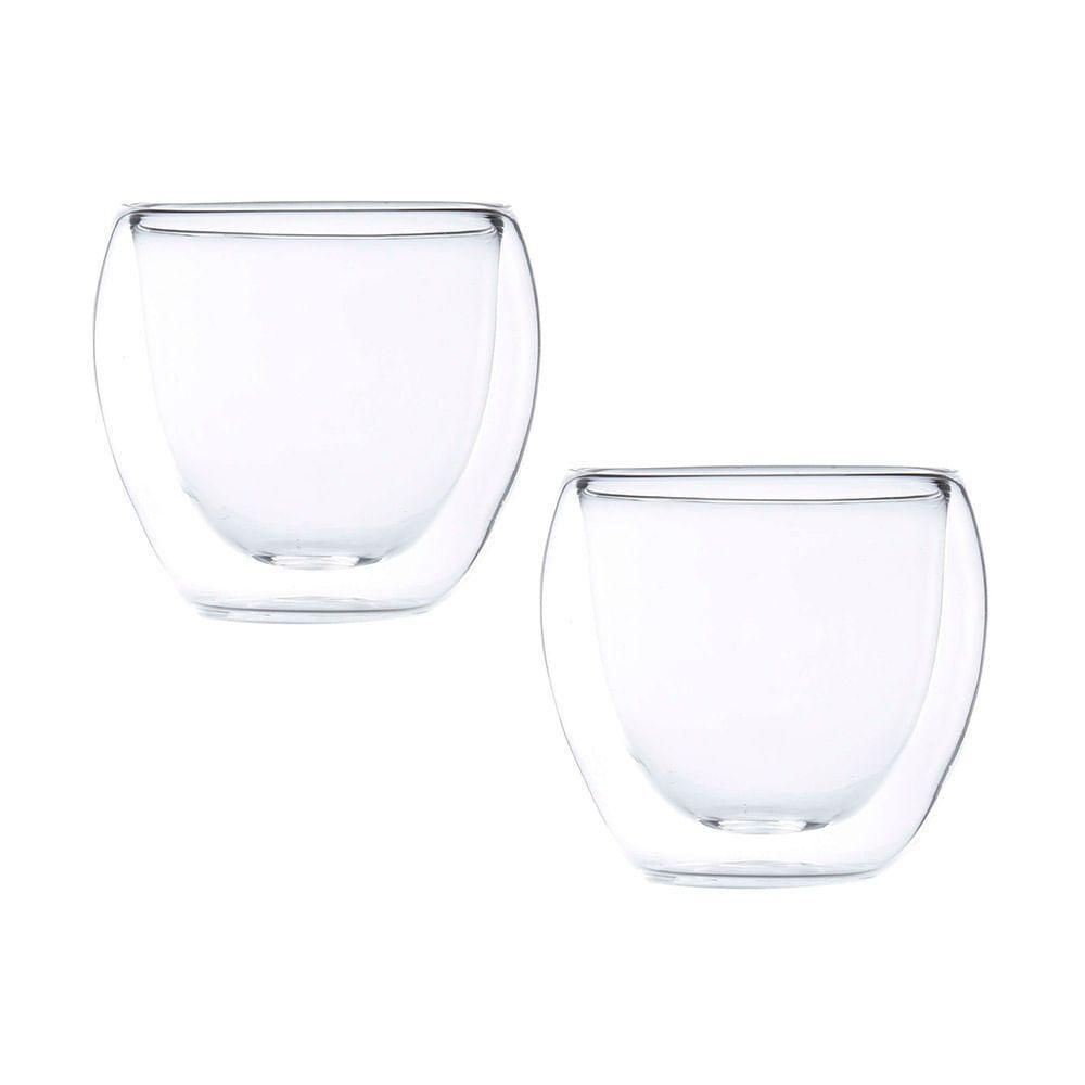 2 Copos Com Parede Dupla Blend Em Vidro 80ml Maxwell & Williams - 1