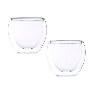 2 Copos Com Parede Dupla Blend Em Vidro 80ml Maxwell & Williams