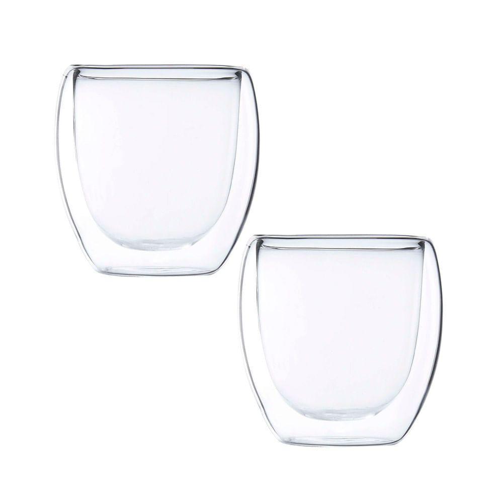 2 Copos Com Parede Dupla Blend Em Vidro 250ml Maxwell & Williams - 1