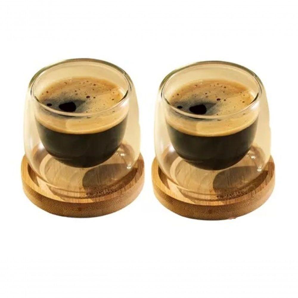 Conj 2 Copos Parede Dupla C- Base Bambu 80ml - Mimo Style - 5