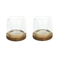 Conj 2 Copos Parede Dupla C- Base Bambu 80ml - Mimo Style - 1