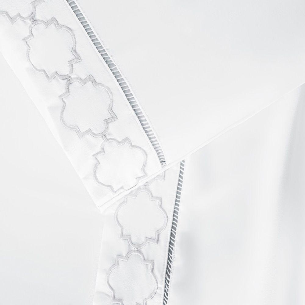 Jogo De Lençol Helena Casal 4 Peças Micropercal 400 Fios Ponto Palito Macio - Branco - 4