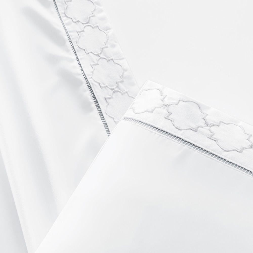 Jogo De Lençol Helena King 4 Peças Micropercal 400 Fios Ponto Palito Macio - Branco - 3