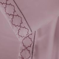 Jogo De Lençol Casal Padrão Infinity 300 Fios Bordado 4 Peças Cor Uva - 2